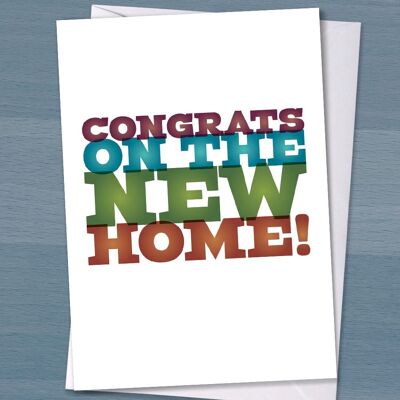 Tarjeta de casa nueva - "Felicidades por el nuevo hogar" Tarjeta de casa nueva, tarjeta de casa móvil, tarjeta de casa móvil, tarjeta de bienvenida, felicidades por el nuevo hogar