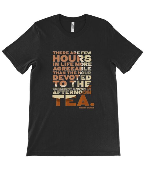 Canvas Unisex Crew Neck T-Shirt - TEA quote - Black