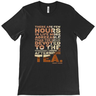 Canvas Unisex Crew Neck T-Shirt - TEA quote - Black