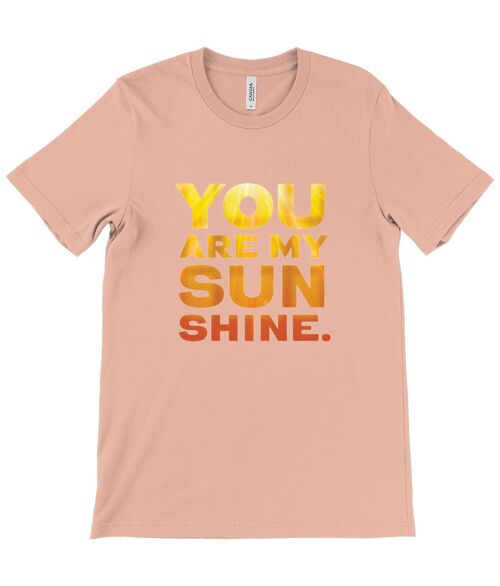 Canvas Unisex Crew Neck T-Shirt - YOU ARE MY SUNSHINE - Heather Prism Sunset