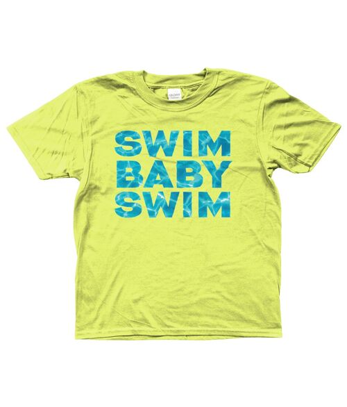 Gildan Kids SoftStyle® Ringspun T-Shirt SWIM BABY SWIM Ages 3-14 - Cornsilk