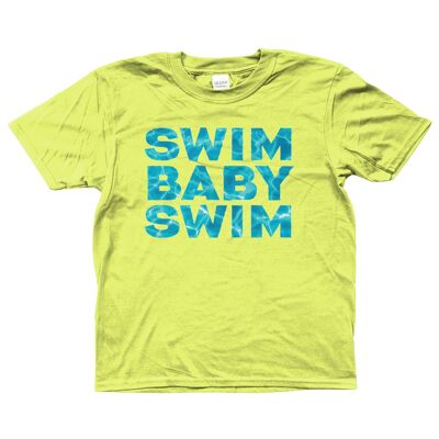 Gildan Kids SoftStyle® Ringspun T-Shirt SWIM BABY SWIM Edades 3-14 - Cornsilk