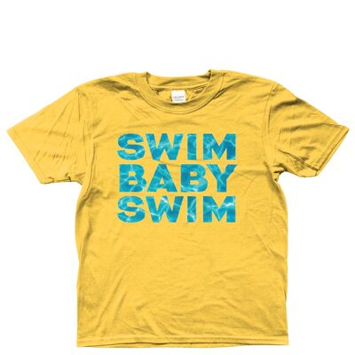 Gildan Kids SoftStyle® Ringspun T-Shirt SWIM BABY SWIM Alter 3–14 – Gänseblümchen