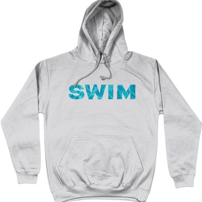 Sudadera con capucha universitaria SWIM - Ceniza