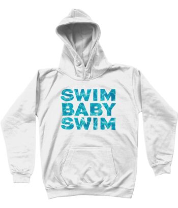 Sweat Enfant "SWIM BABY SWIM" - Blanc Arctique