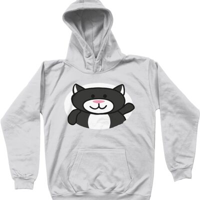 Sudadera con capucha para niños CAT - Ceniza