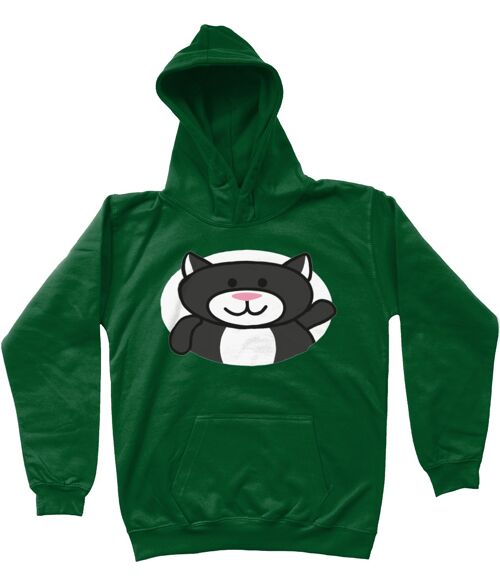 Kids Hoodie CAT - Bottle Green