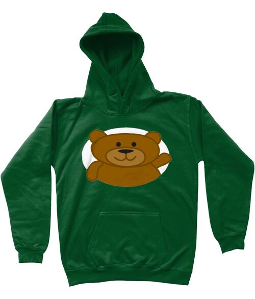 Kids Hoodie BEAR - Bottle Green