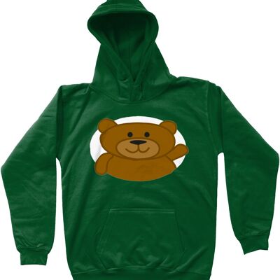 Kids Hoodie BEAR - Bottle Green