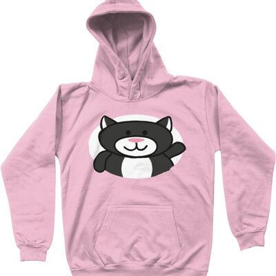 Kids Hoodie CAT - Baby Pink