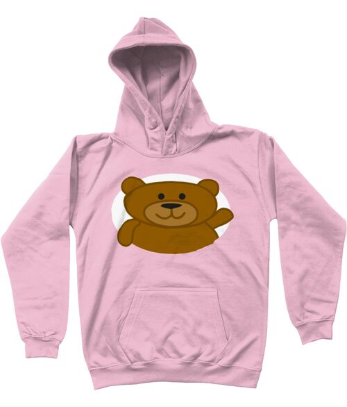 Kids Hoodie BEAR - Baby Pink