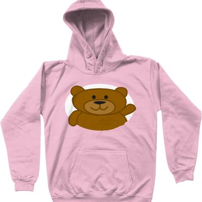 Kinder Hoodie BEAR - Baby Pink