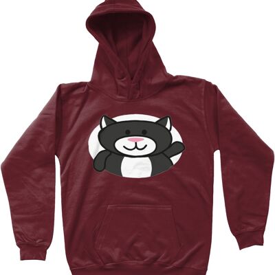 Kinder Hoodie CAT - Burgund