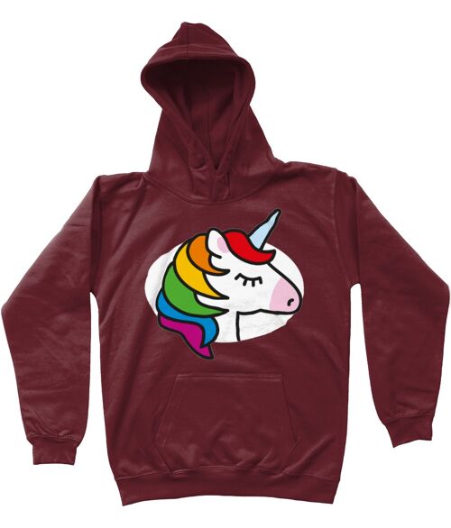 Kid's Hoodie UNICORN - Burgundy