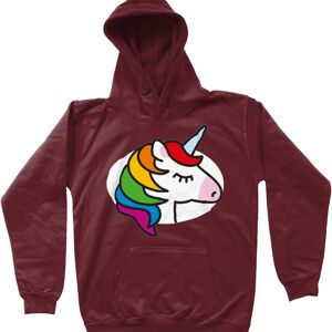 Sweat à capuche enfant LICORNE - Bordeaux