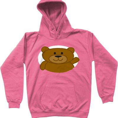 Kids Hoodie BEAR - Candyfloss Pink