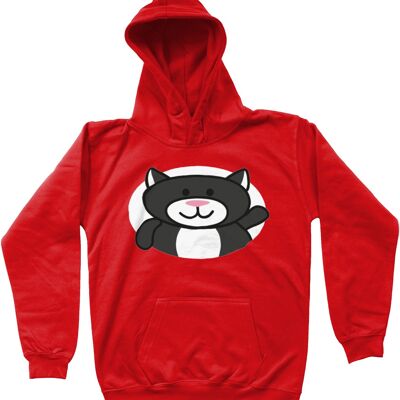 Sudadera con capucha para niños CAT - Rojo fuego