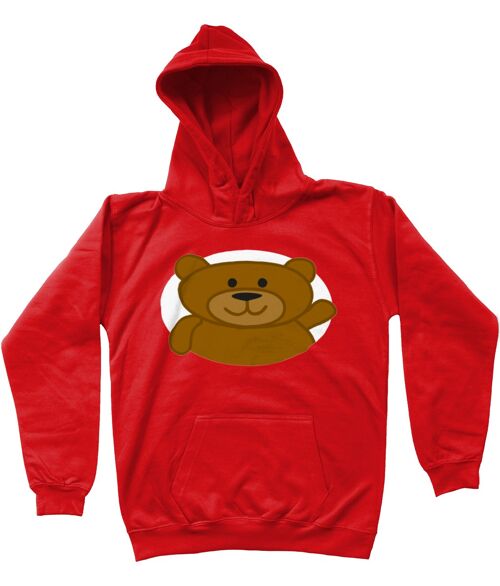 Kids Hoodie BEAR - Fire Red