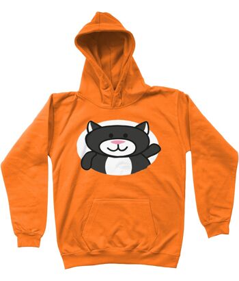 Sweat à capuche enfant CHAT - Orange Crush