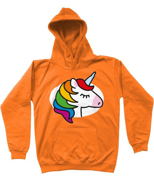 Kid's Hoodie UNICORN - Orange Crush