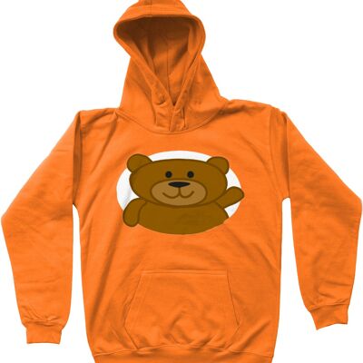Kinder Hoodie BEAR - Orange Crush