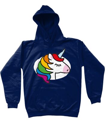 Sweat à capuche enfant LICORNE - Oxford Navy