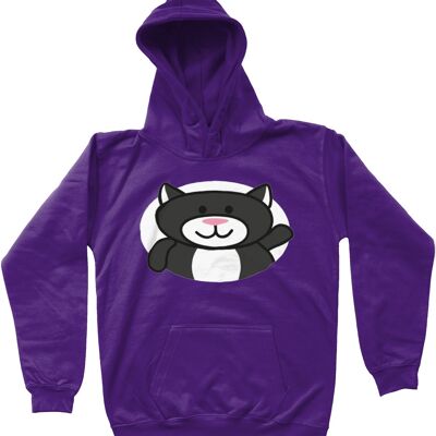 Sudadera con capucha para niños CAT - Púrpura