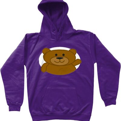 Kids Hoodie BEAR - Purple