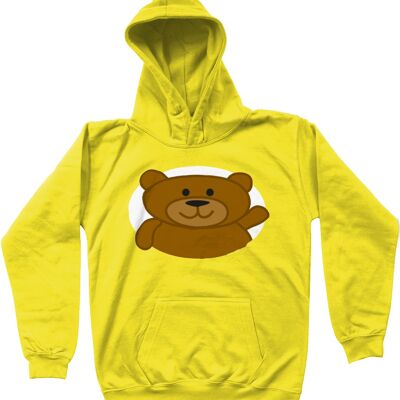 Felpa con cappuccio per bambini BEAR - giallo sole