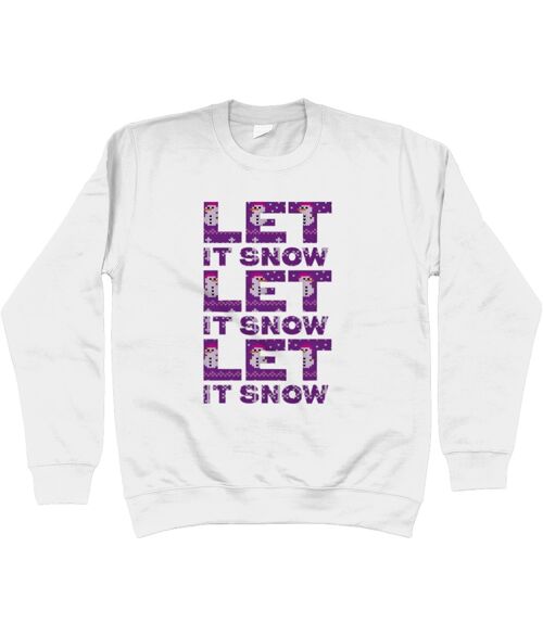 Let it Snow Christmas Sweatshirt / Jumper - Arctic White
