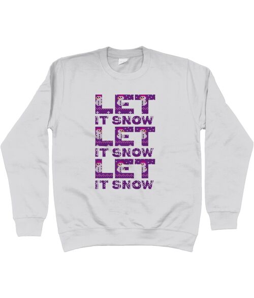 Let it Snow Christmas Sweatshirt / Jumper - Ash