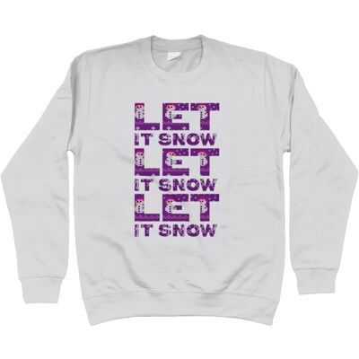 Felpa natalizia Let it Snow / Maglione - Cenere