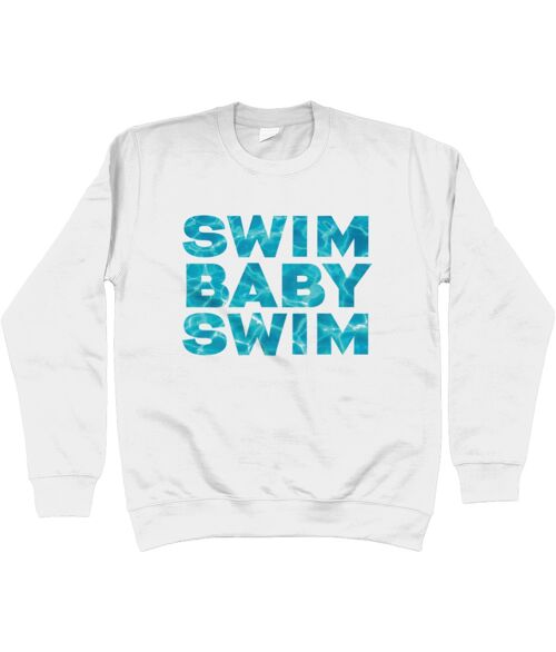 Kids Sweatshirt SWIM BABY SWIM - Arctic White