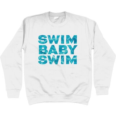 Kinder-Sweatshirt SWIM BABY SWIM - Arktisweiß