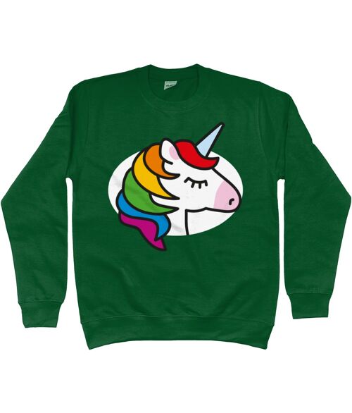 Kid's Sweatshirt UNICORN - Bottle Green