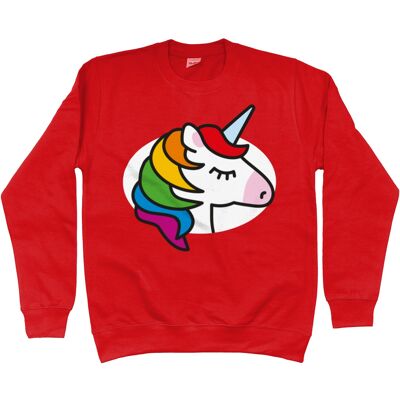 Kinder Sweatshirt EINHORN - Feuerrot