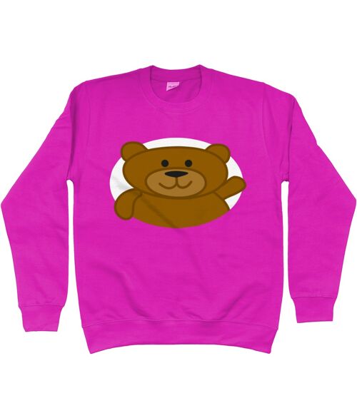 Kid's Sweatshirt BEAR - Hot Pink