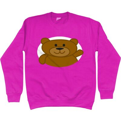 Kinder-Sweatshirt BEAR - Hot Pink