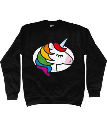 Sweat Enfant LICORNE - Noir de Jais