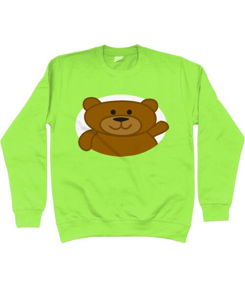 Kid's Sweatshirt BEAR - Lime Green