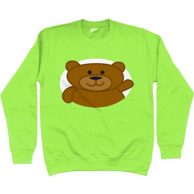 Kinder-Sweatshirt BEAR - Limettengrün
