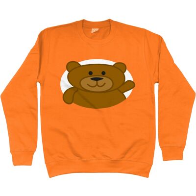 Kid's Sweatshirt BEAR - Orange Crush