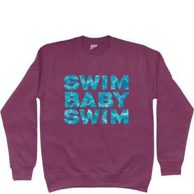 Kids Sweatshirt SWIM BABY SWIM - Plum