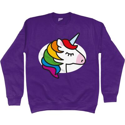 Kid's Sweatshirt UNICORN - Purple