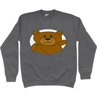 Kinder-Sweatshirt BEAR - Sturmgrau