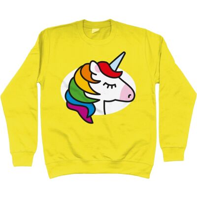 Sweat enfant LICORNE - jaune soleil