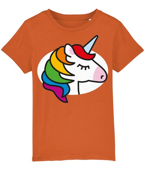 Kid's T shirt UNICORN - Bright Orange
