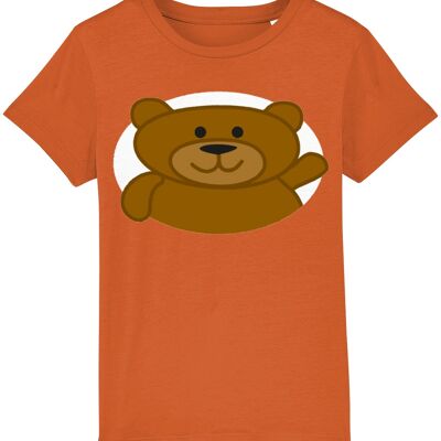 Camiseta niño OSO - Naranja Brillante