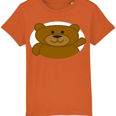 Kinder-T-Shirt BEAR - Leuchtend Orange