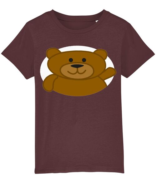 Kid's T shirt BEAR - Burgundy